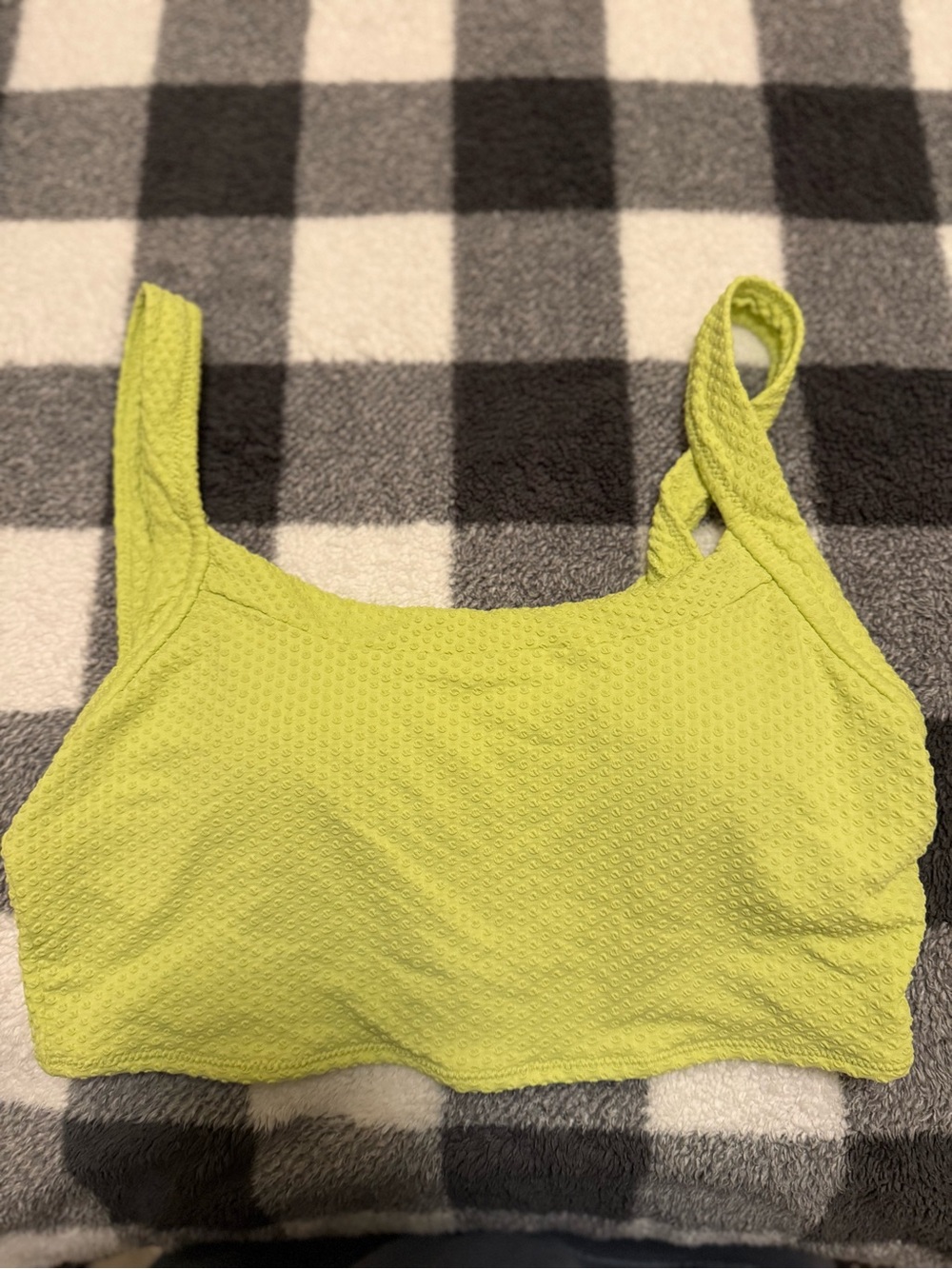 aerie Lime Textured Bikini Bralette